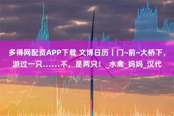 多得网配资APP下载 文博日历丨门~前~大桥下，游过一只……不，是两只！_水禽_妈妈_汉代